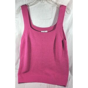 FRNCH Paris Women's Sleeveless Knit Sweater Tank Top - Pink - Medium - NWOT